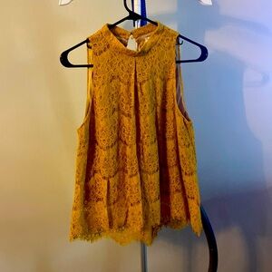 Yellow Blouse, Size Medium, Perfect with Heels and a pair of jeans
